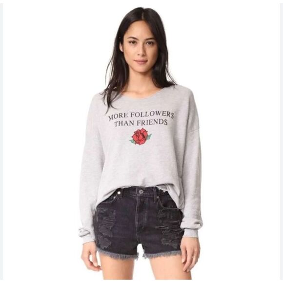 Wildfox Followers than Friends Sweatshirt - Picture 1 of 6